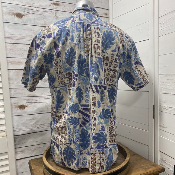 Weekender Traveler Tropical Hawaiian Aloha Camp Shirt Pocket Short Sleeve L - Picture 4 of 6